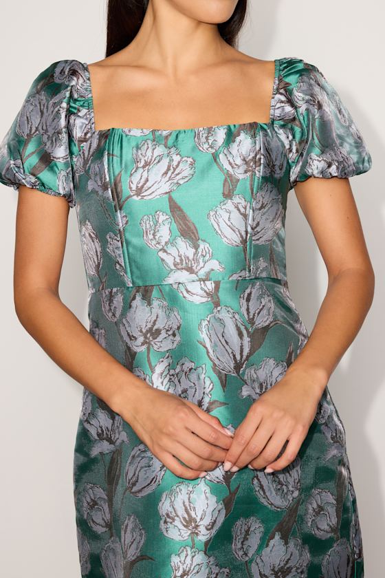 4D2180: GREEN FLORAL 2