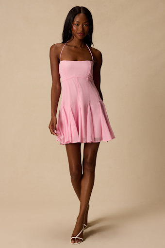 Sophrina Pink Halter Mini Dress 4