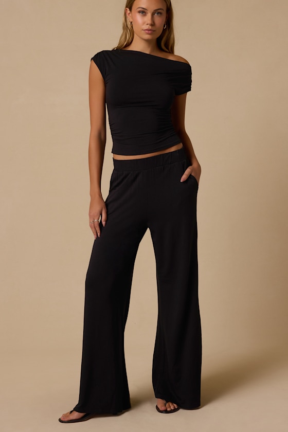 Jessi Black Wide-Leg Pants - thumbnail 4