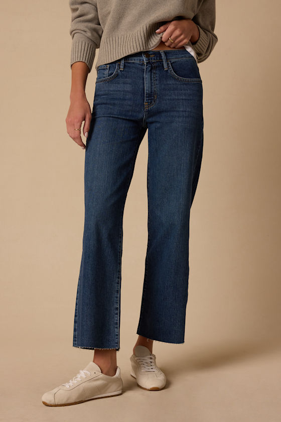 The Mid Rise Classic Straight Dark Wash Denim Jeans 2