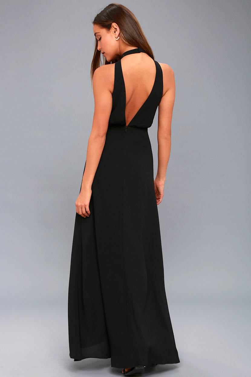 Ali & Jay After Dark My Sweet - Black Dress - Beaded Maxi
