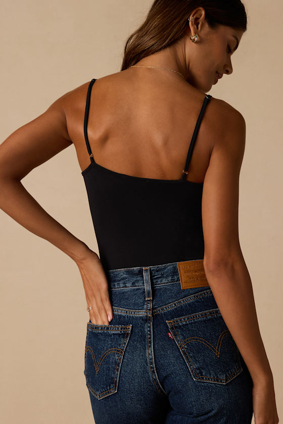 Vera Black Lace Cami Bodysuit 2