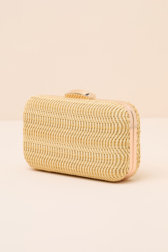 Keegan Gold Woven Chain Crossbody Clutch - thumbnail 5