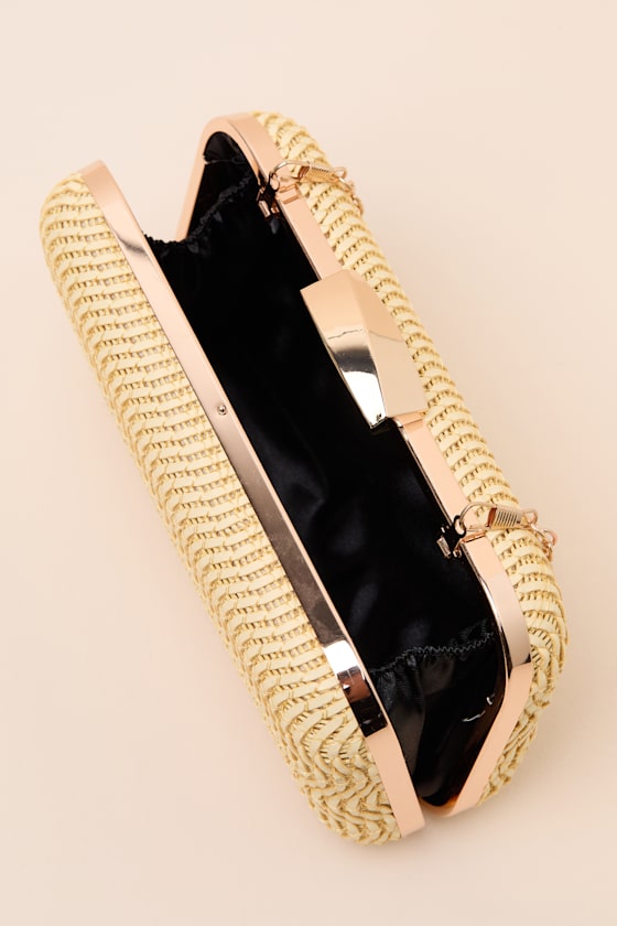 Keegan Gold Woven Chain Crossbody Clutch - thumbnail 6