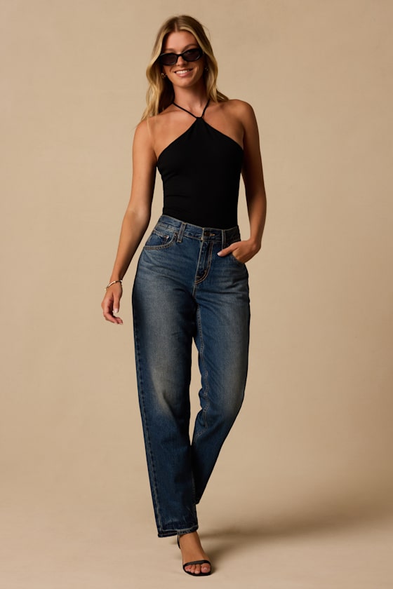 Delphine Black Halter Tank Top - thumbnail 3