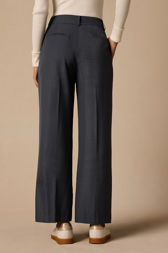 Success Denim Blue High-Waisted Trousers - thumbnail 3