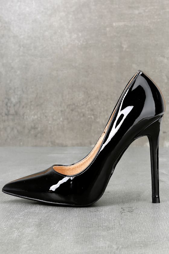 Chic Patent Pumps Black Pumps Stiletto Pumps Lulus