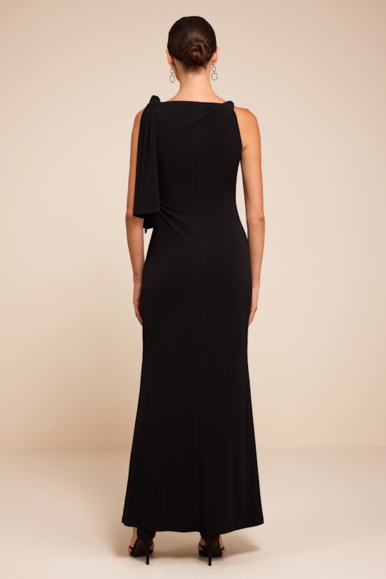 Vivian Black Sash Maxi Dress - thumbnail 3
