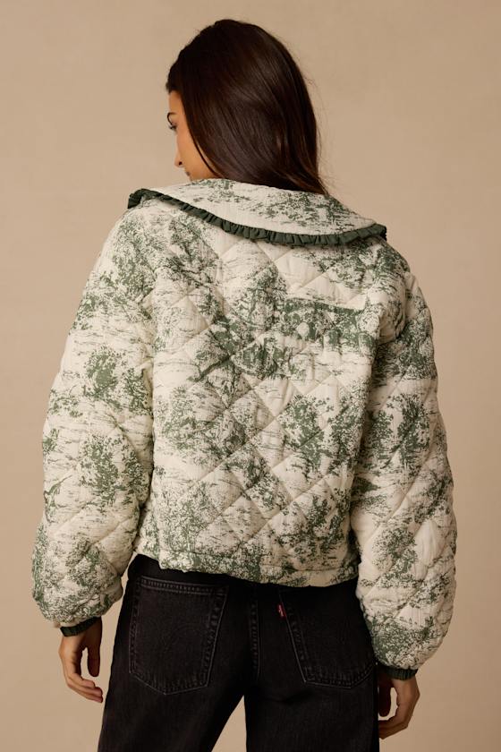 Jordy Ivory Toile Quilted Jacket - thumbnail 4
