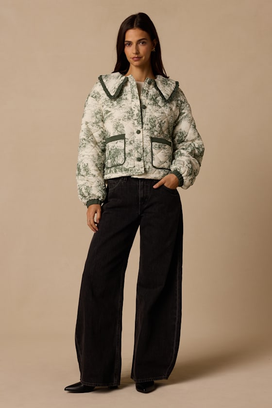 Jordy Ivory Toile Quilted Jacket - thumbnail 5