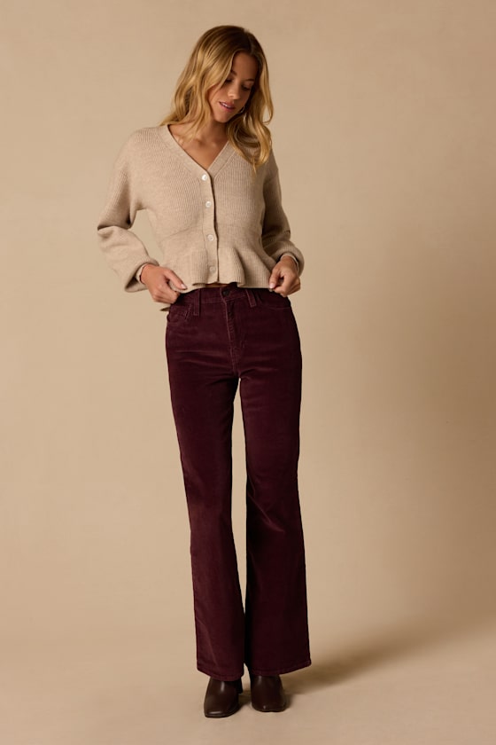 Lissie Beige Ruffled Sweater Top - thumbnail 4