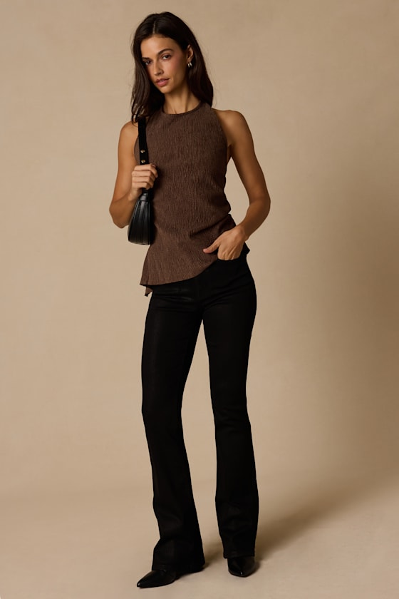 Julian Brown Sleeveless Halter Top - thumbnail 3