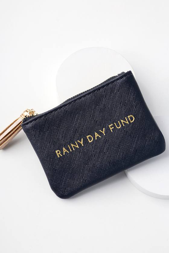 Rainy Day Fund Navy Blue Coin Purse 1