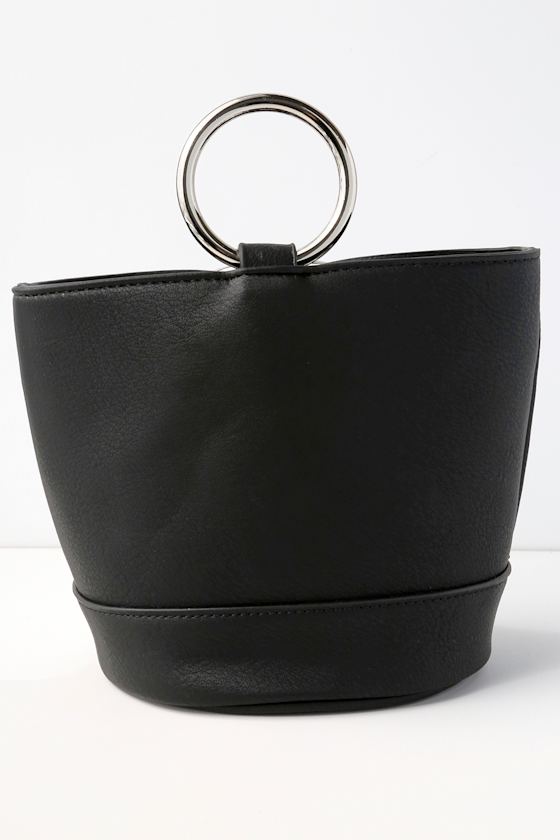 Ring It Around Town Black Mini Bucket Bag 2