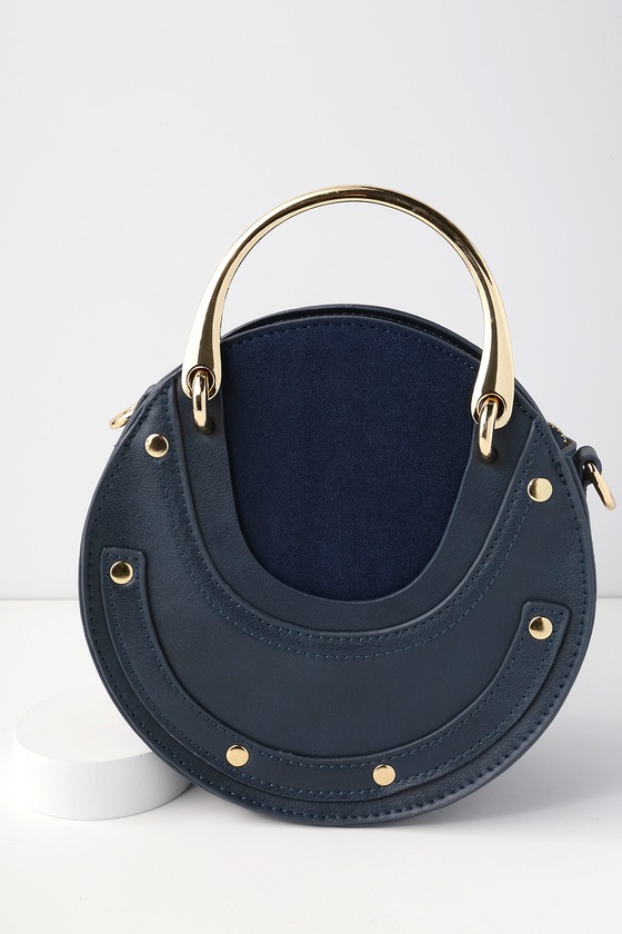 Chic Navy Blue Purse Circle Structured Tinley Navy Blue Circle Purse