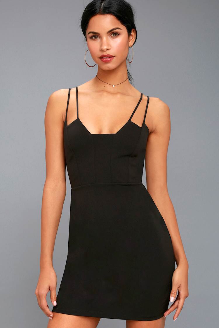 Sexy Black Bodycon Dress - Black Sleeveless Dress - LBD