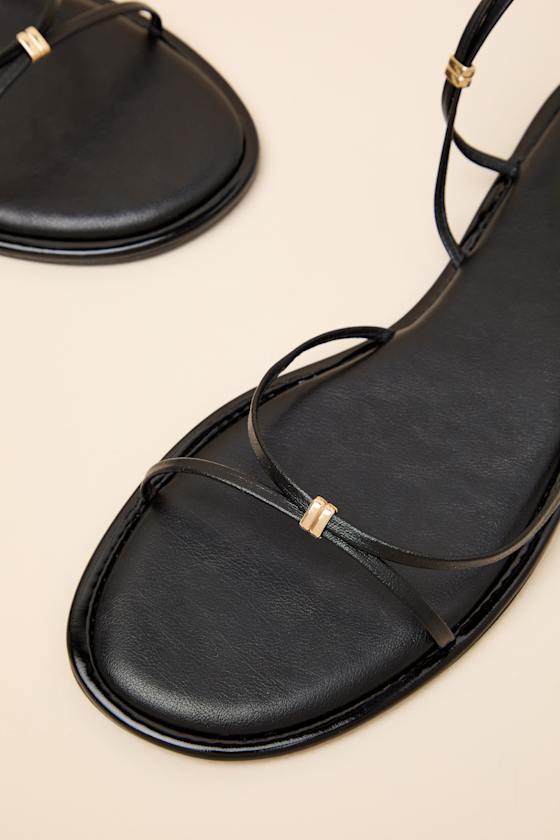 Emory Black Lace-Up Sandals - thumbnail 4