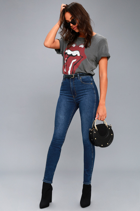 Eastcoast Ankle Medium Wash High-Waisted Skinny Jeans