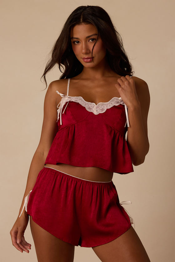 FSET8055T: BURGUNDY/ BABY PINK 1