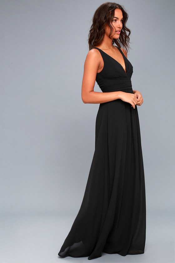 leading role navy blue maxi dress