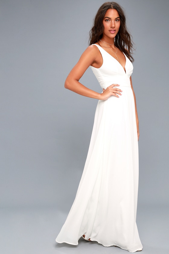 lulus white maxi dress