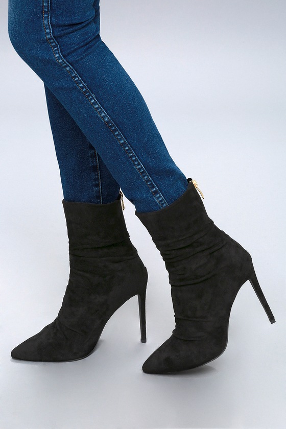 Trendy Tweed Boots - Mid-Calf Boots - Pointed Toe Boots - Lulus