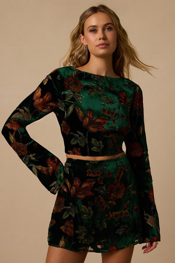 I26T2388: HUNTER GREEN FLORAL 1