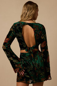 I26T2388: HUNTER GREEN FLORAL 2
