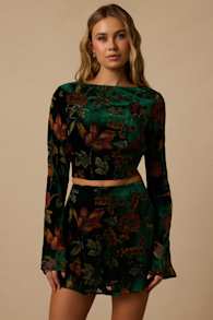 I26S2387: HUNTER GREEN FLORAL 1