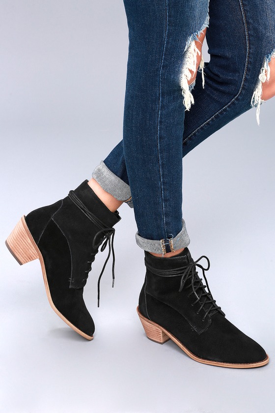 Kelsi Dagger Kingsdale Boots - Genuine Suede Lace-Up Boots - Lulus