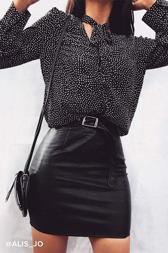 Moderately Mod Polka Dot Button Up Top