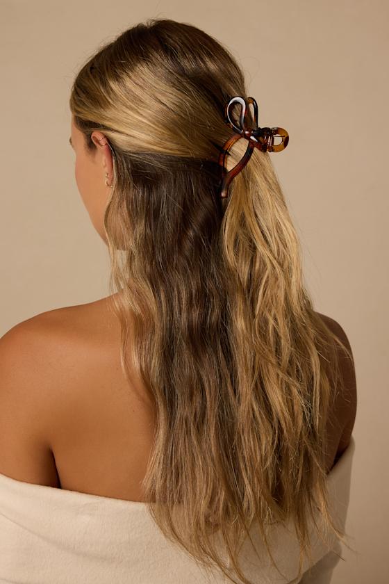 Take a Bow Brown Tortoise Hair Clip