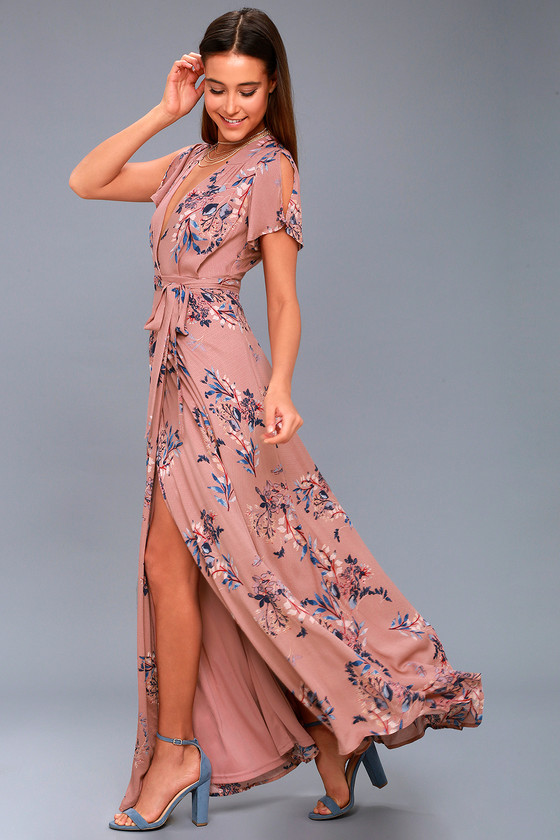 lulus dusty rose maxi dress