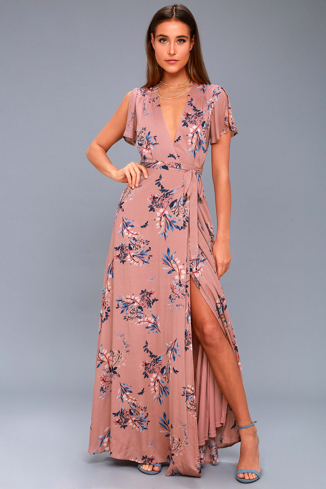 Floral Engagement Photo Dress