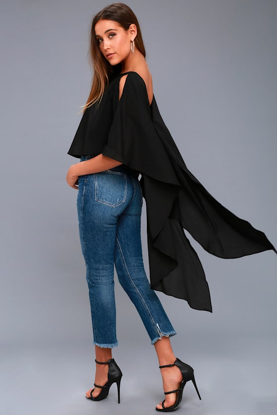 High Low Black Top