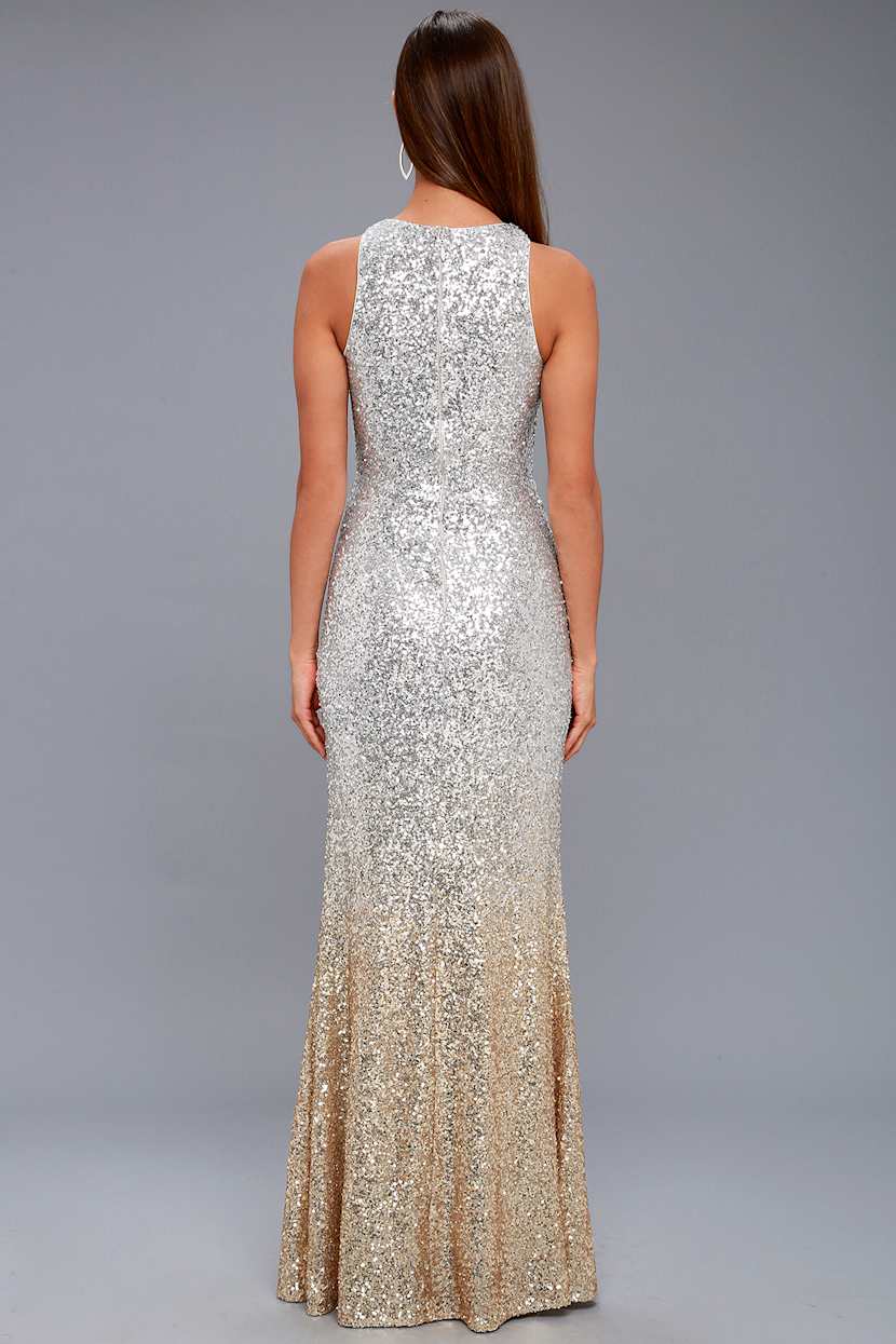 Stunning Sequin Dress - Silver Ombre - Mermaid Dress - Lulus Stunning Sequin Dress - Silver Ombre - Mermaid Dress - Lulus