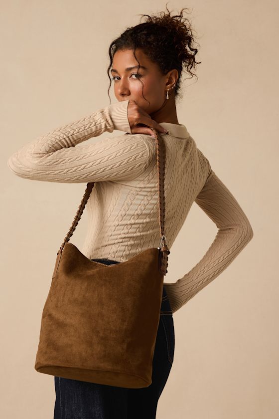 Carraway Tan Suede Tote Bag