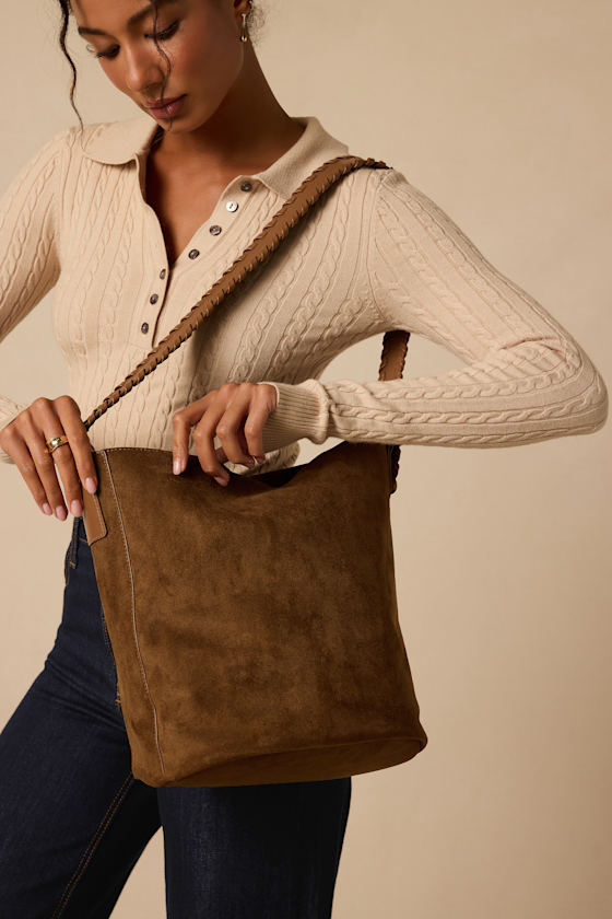 Carraway Tan Suede Tote Bag - thumbnail 3