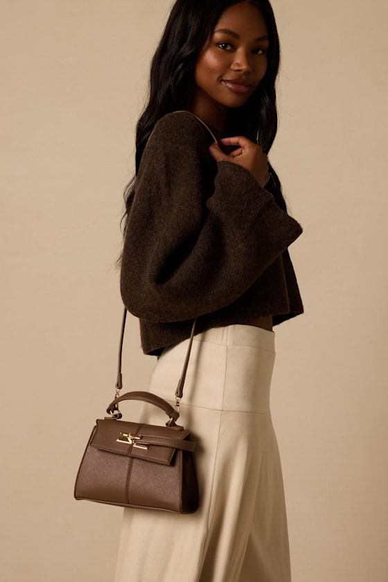 Wallace Brown Top Handle Handbag - thumbnail 3