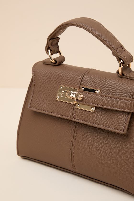 Wallace Brown Top Handle Handbag - thumbnail 4