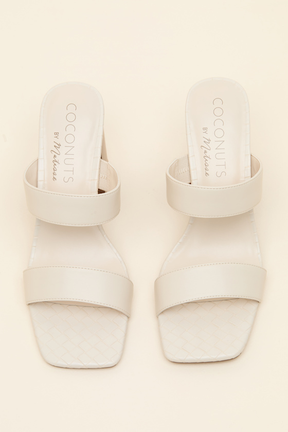 Britt Natural High Heel Slide Sandals - thumbnail 4