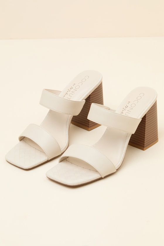 Britt Natural High Heel Slide Sandals - thumbnail 5