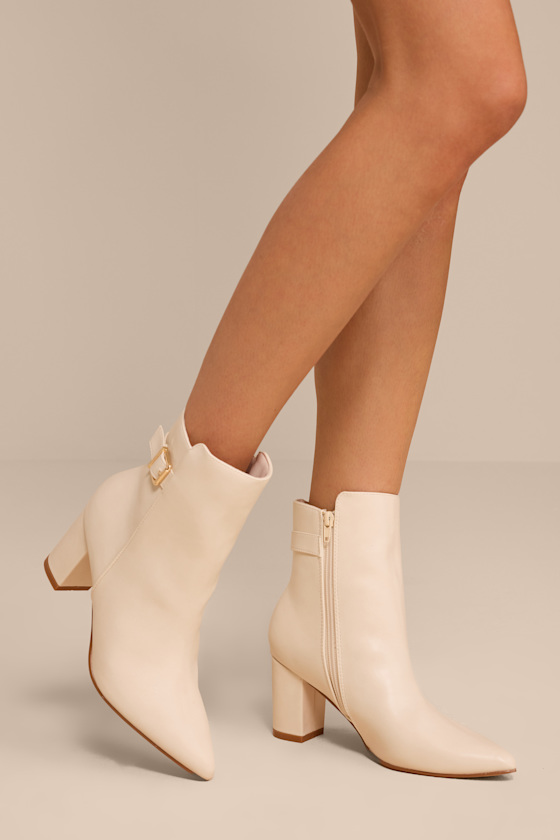 Dela Cream Ankle Boots - thumbnail 3