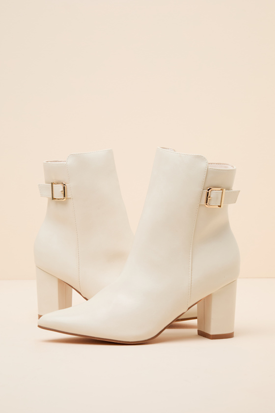 Dela Cream Ankle Boots - thumbnail 4