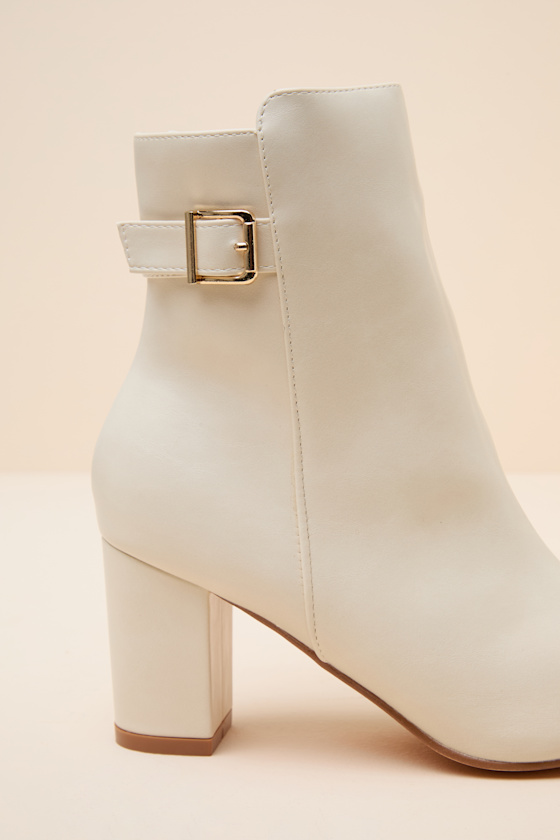 Dela Cream Ankle Boots - thumbnail 5