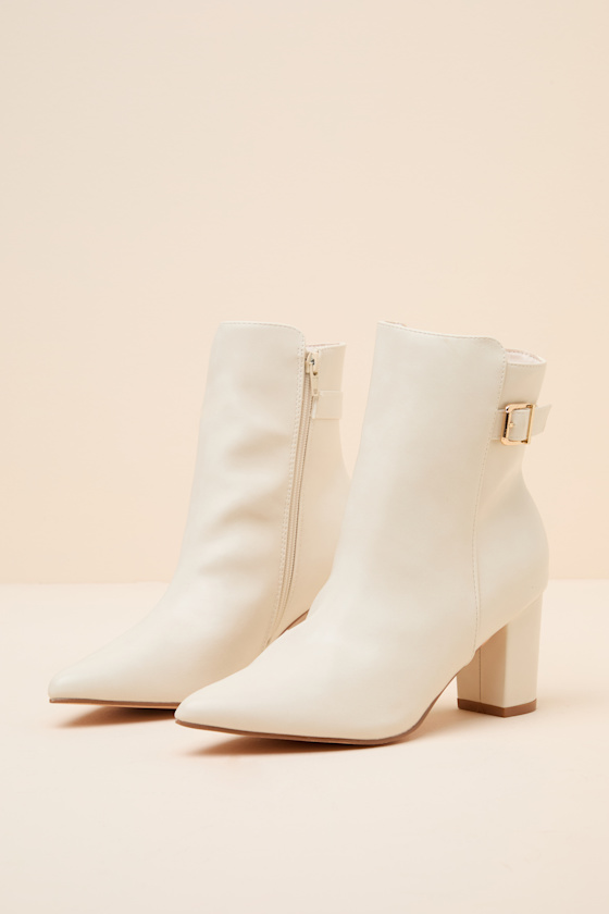 Dela Cream Ankle Boots - thumbnail 6