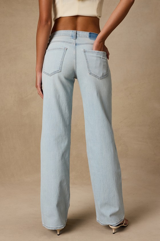 Keeper Light Wash Low-Rise Straight Jeans - thumbnail 3