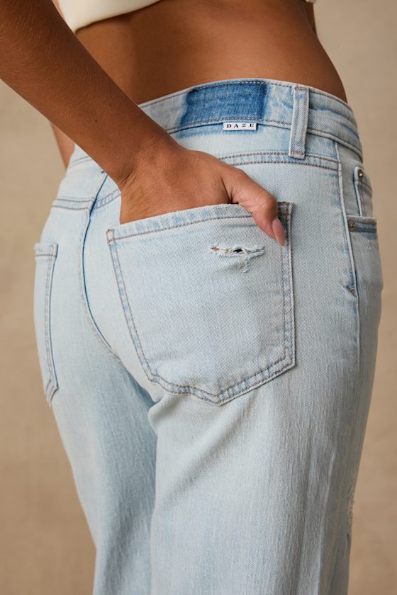 Keeper Light Wash Low-Rise Straight Jeans - thumbnail 4