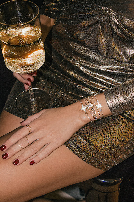 Dreams of Delight Gold Rhinestone Bracelet Set 4