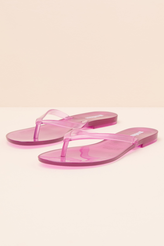 Harmonic Clear Lilac Jelly Flip Flops - thumbnail 5